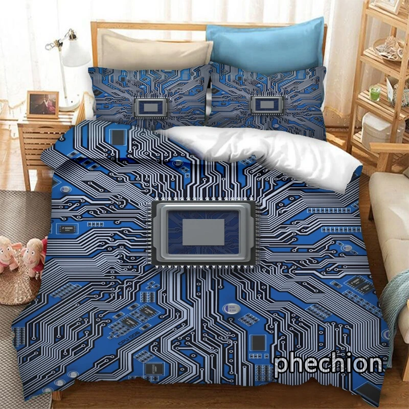 

Комплект постельного белья phechion K474 с электронным чипом и 3D принтом, пододеяльники, наволочки, слитное одеяло, Комплект постельного белья