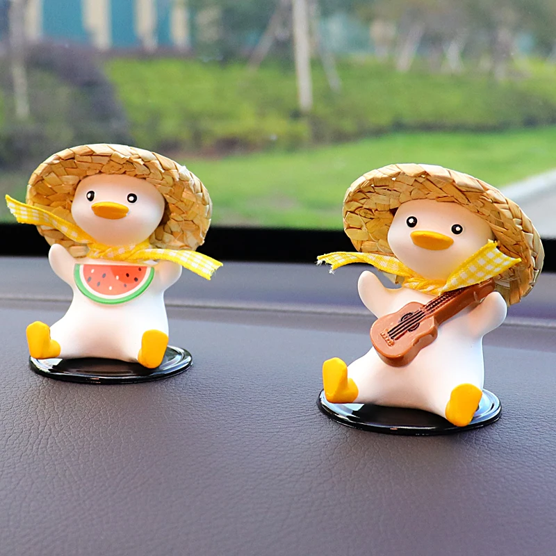 

Cute Little Duck Ornaments Creativity Car Decoration Accessories Resin Car Center Console Decoration Dashboard Accessories