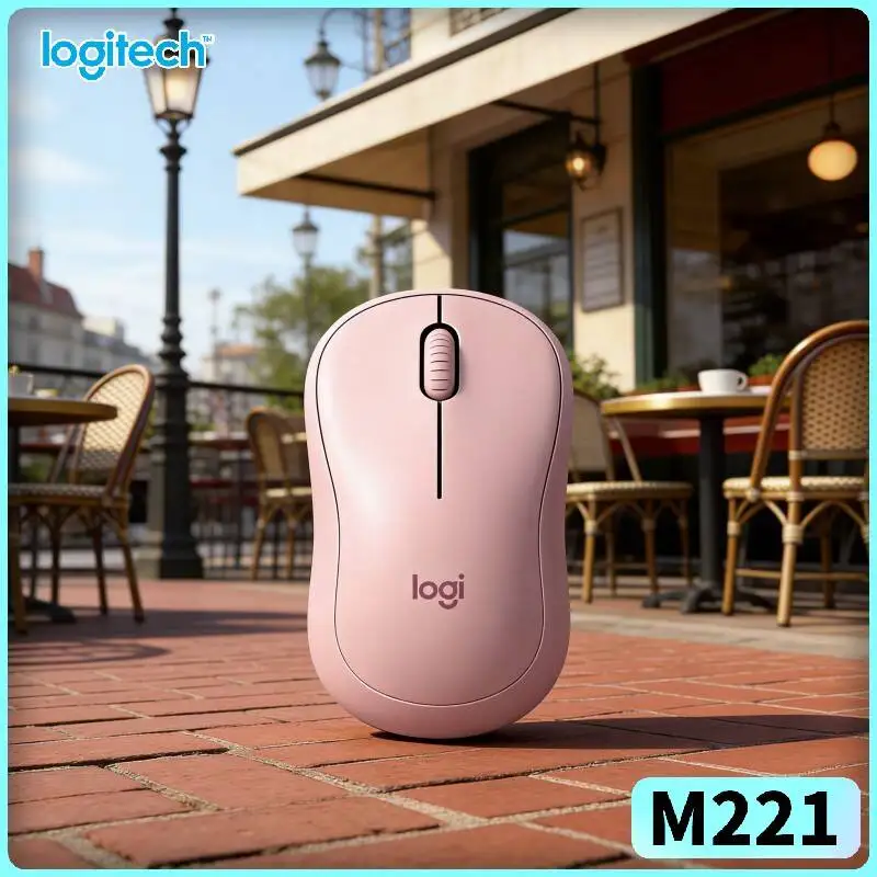 Logitech M221 Silent Optical Mouse - 10m Working Zone, Noise Stop Tech, Solid Signal, Windows Mac Chrome OS Laptops