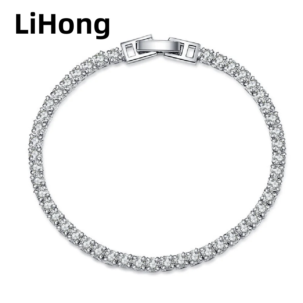 925 Sterling Silber Tennis Armband 4mm Nische Licht Luxus Zirkon Stern Armband Net Promi Stil Mode Exquisite Schmuck