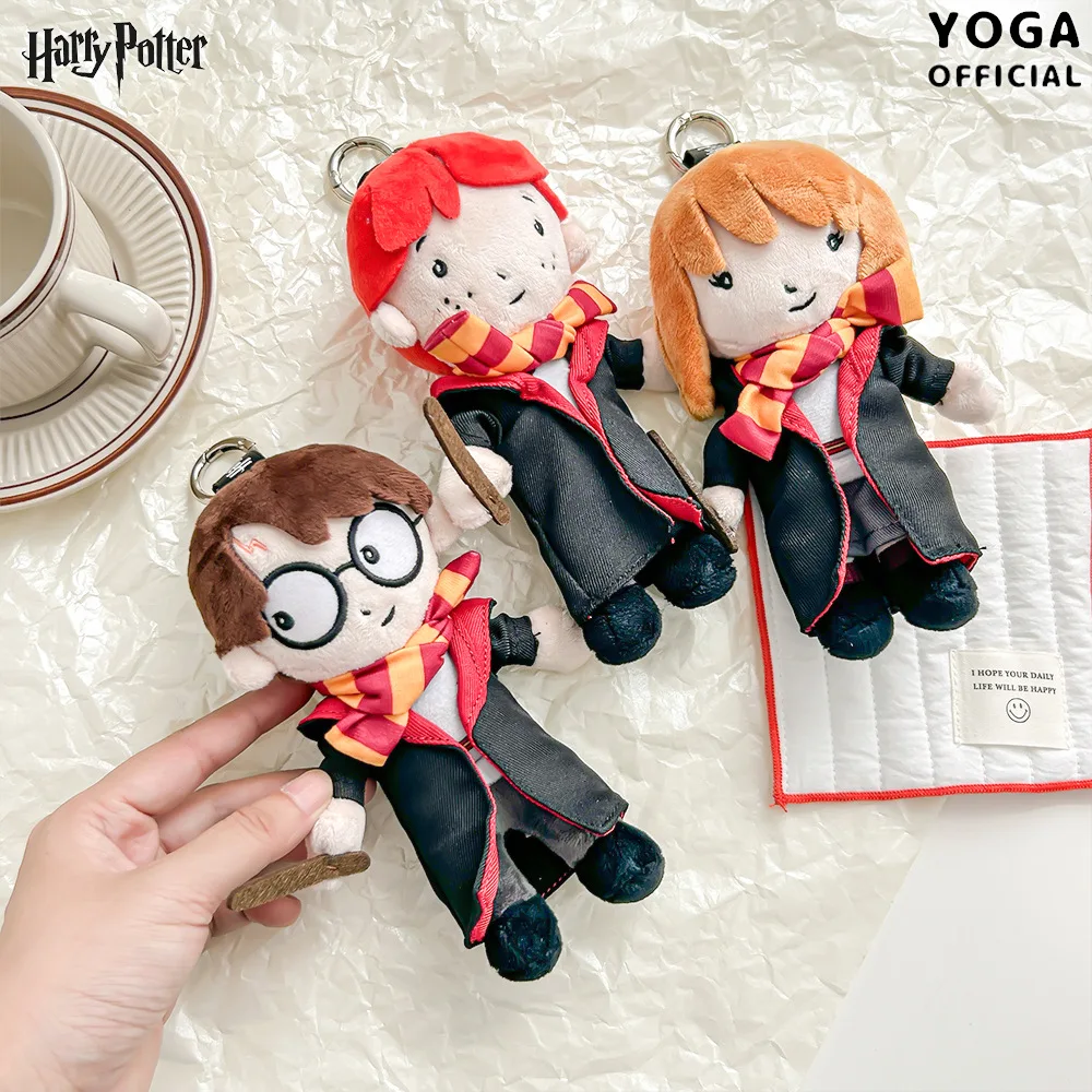 Ron Hermione Harry Potter Cute Plush College Uniform Doll Kawaii Fluffy Toy Keychain Pendant Lovely Periphery Room Decoration