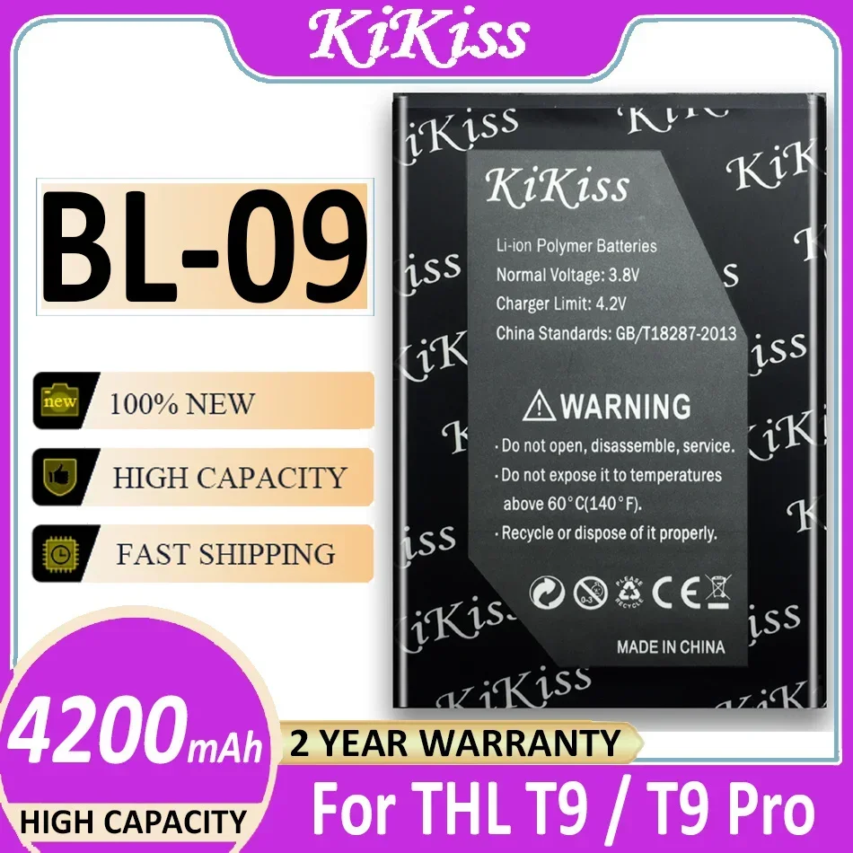 

Аккумулятор KiKiss BL-09 4200 мАч для THL T9/T9 Pro T9Pro BL 09 Bateria