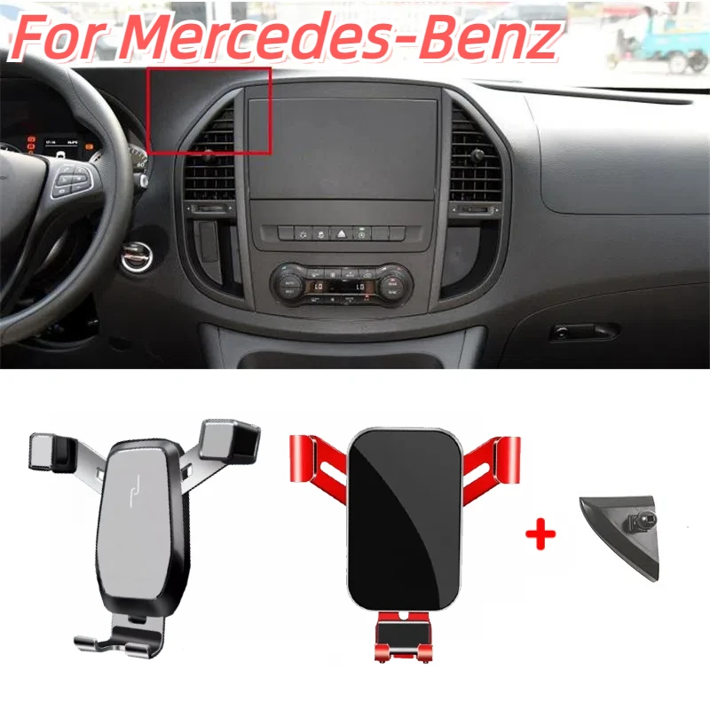 1Set ABS Material Special Car Phone Holder Fixed Bracket Stand Mobile Gravity Linkage For 2016-2020 Mercedes-Benz Vito W447