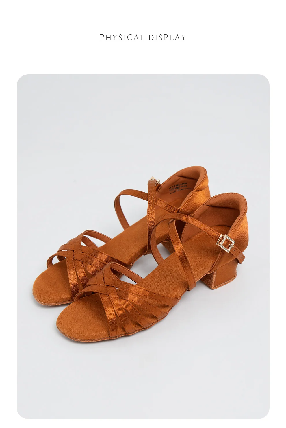 Mädchen Frauen Latein Schuhe Niedrigen Absatz Latino Salsa Moderne Ballsaal Satin Latein Schuhe Tango Salsa Rumba Latin Dance Schuhe – Detail 8