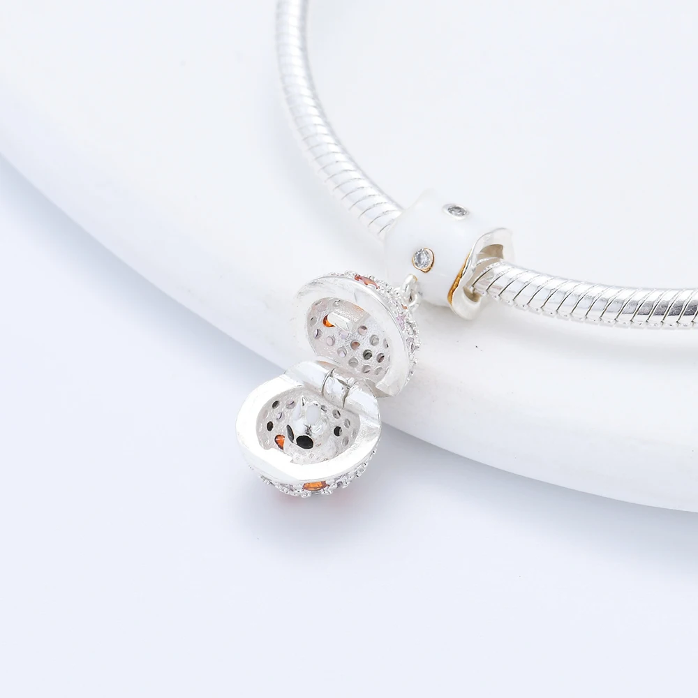 جديد 925 فضة قناع بيضة عيد الفصح سحر of ley 925 سلسلة مطرز صالح الأصلي قلادة سوار DIY بها بنفسك مجوهرات اكسسوارات