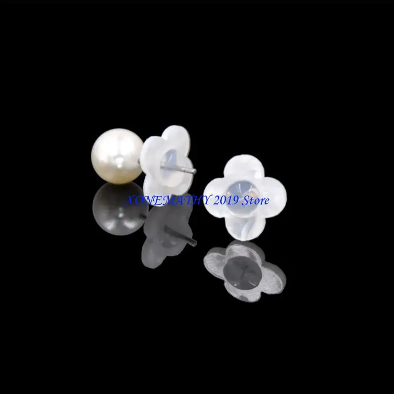 

F42F Versatile Acrylic Ear Cushions Increased Comfort and Stability for Healed Piercings Earring Back for Ear Studs
