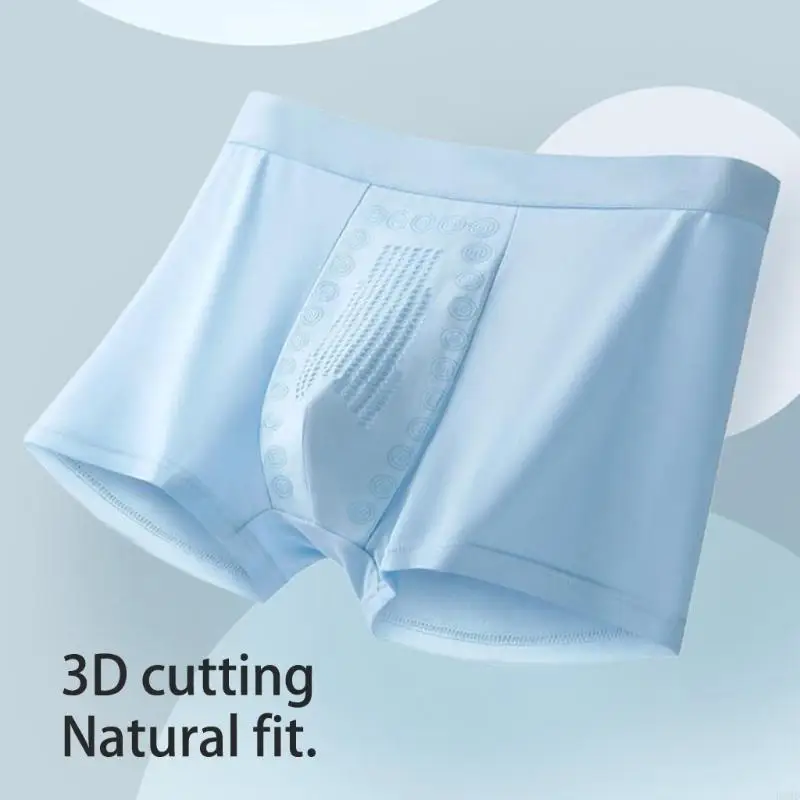 

Men's Briefs with Elastic Waistband Massage Underwear for Everyday Wear F3MD