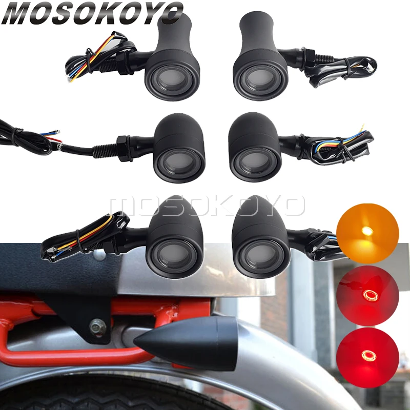 Motorcycle 10mm Turn Signal Indicator Light LED Flashing Bullet Brake Lamp For Harley Chopper Bobber Cruiser Custom For Honda