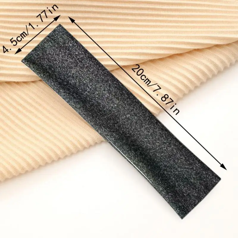 Elastisches, schweißableitendes Sport-Stirnband in Retro-Einfarbig-Optik für Damen – Detail 3