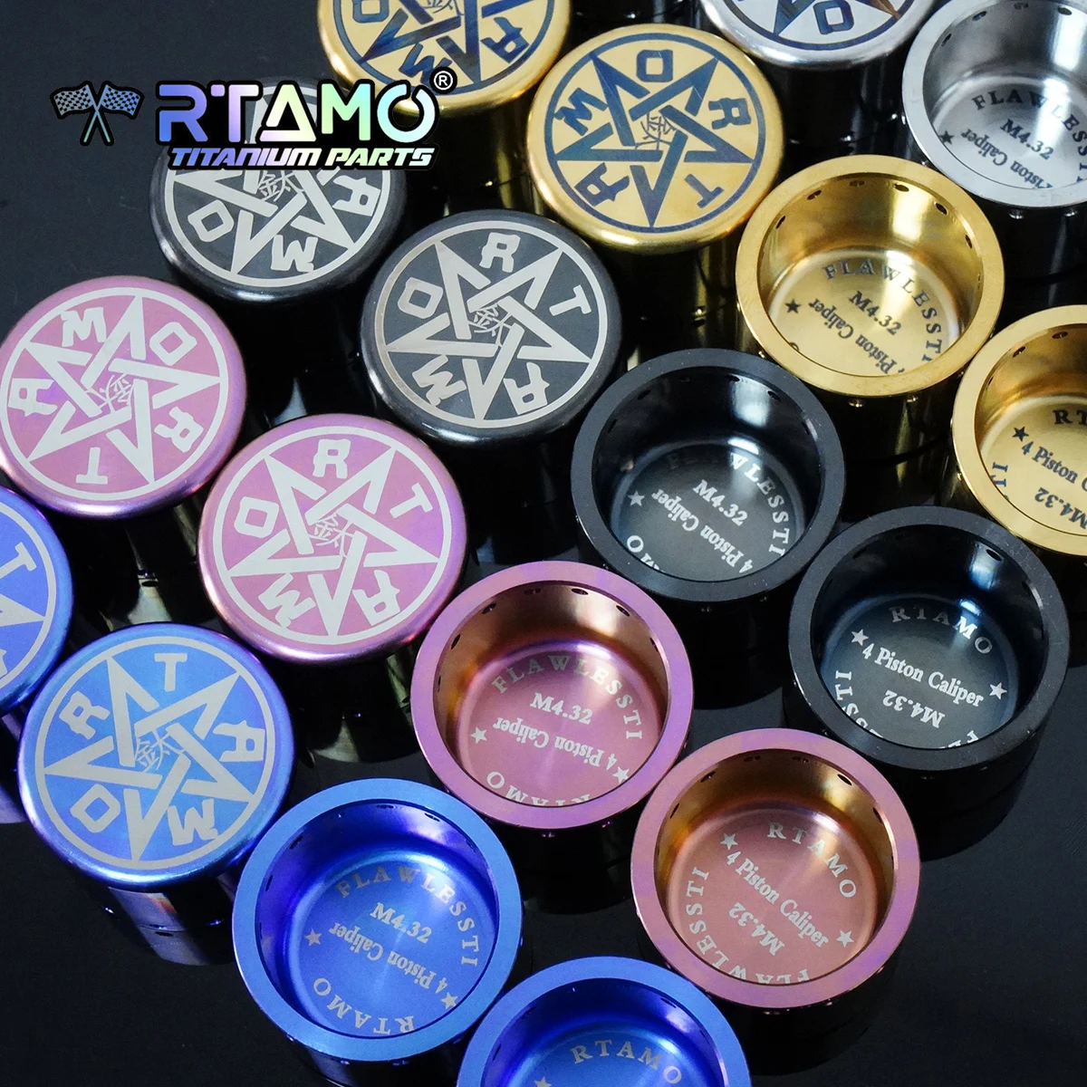 RTAMO Piston Titanium Gr5 untuk brombo M50 Stylema /M4.32 /GP4-RX/kaliper HPK