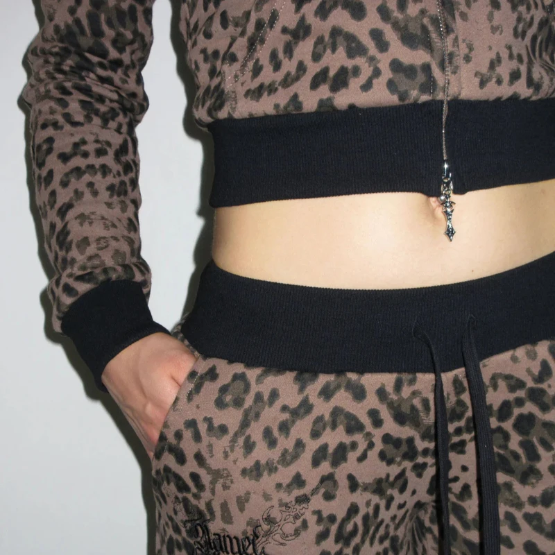 2025 comércio exterior transfronteiriço leopardo impressão zíper moletom com capuz impressão casual moda vendas diretas da fábrica europeia e americana