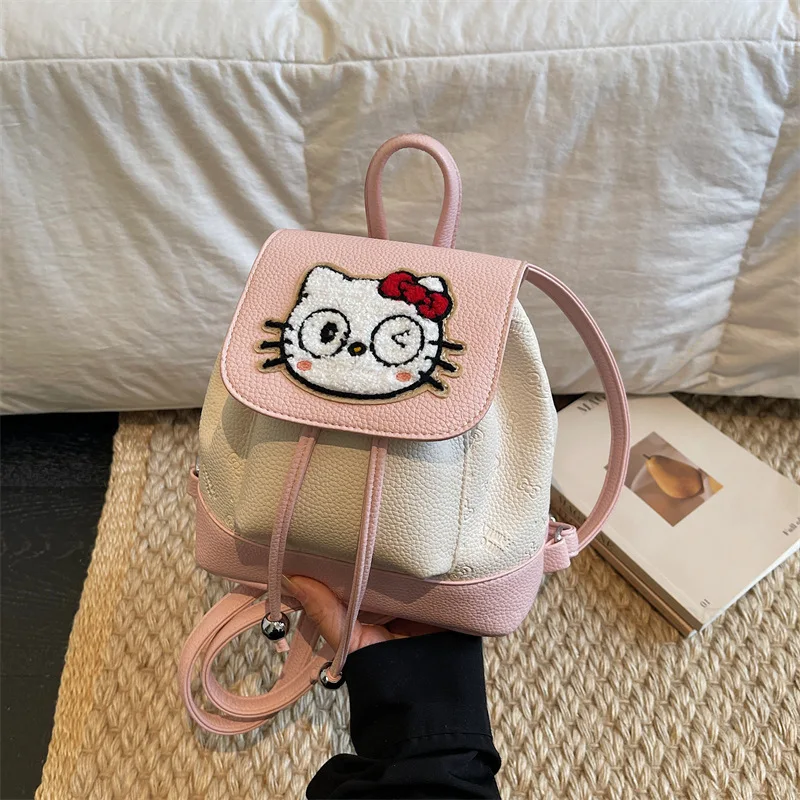 

Hello Kitty's New Mini Backpack Luxury Brand Fashion Embroidery Women's Backpack Cartoon Cute Casual Mini Backpack High Quality