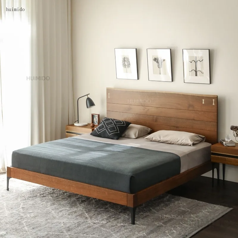 Bedroom Wooden Bed Design Space Saving European Headboards Sofa Bed Sleeping Platform Letto Matrimoniale Lounge Suite Furniture