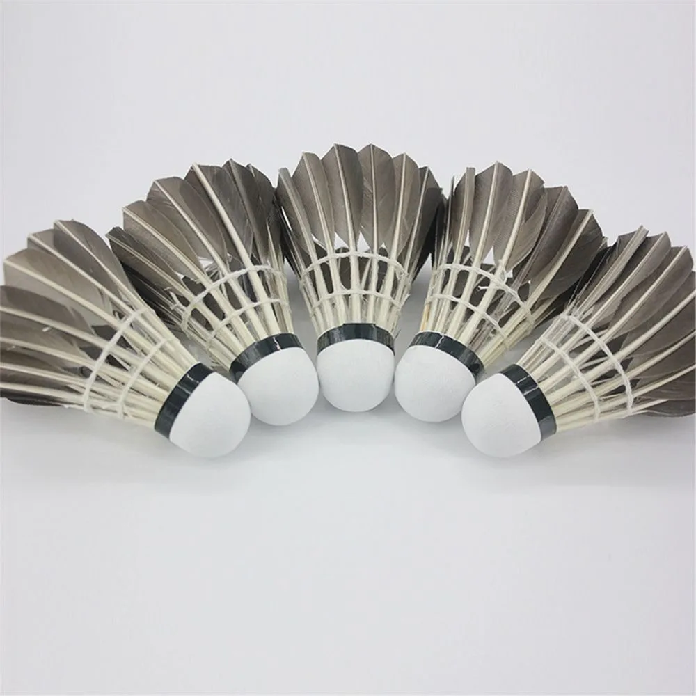 6/12Pcs Professional Badminton Shuttlecock Black Goose Feather Badminton Shuttlecock Training Sport Badminton Ball