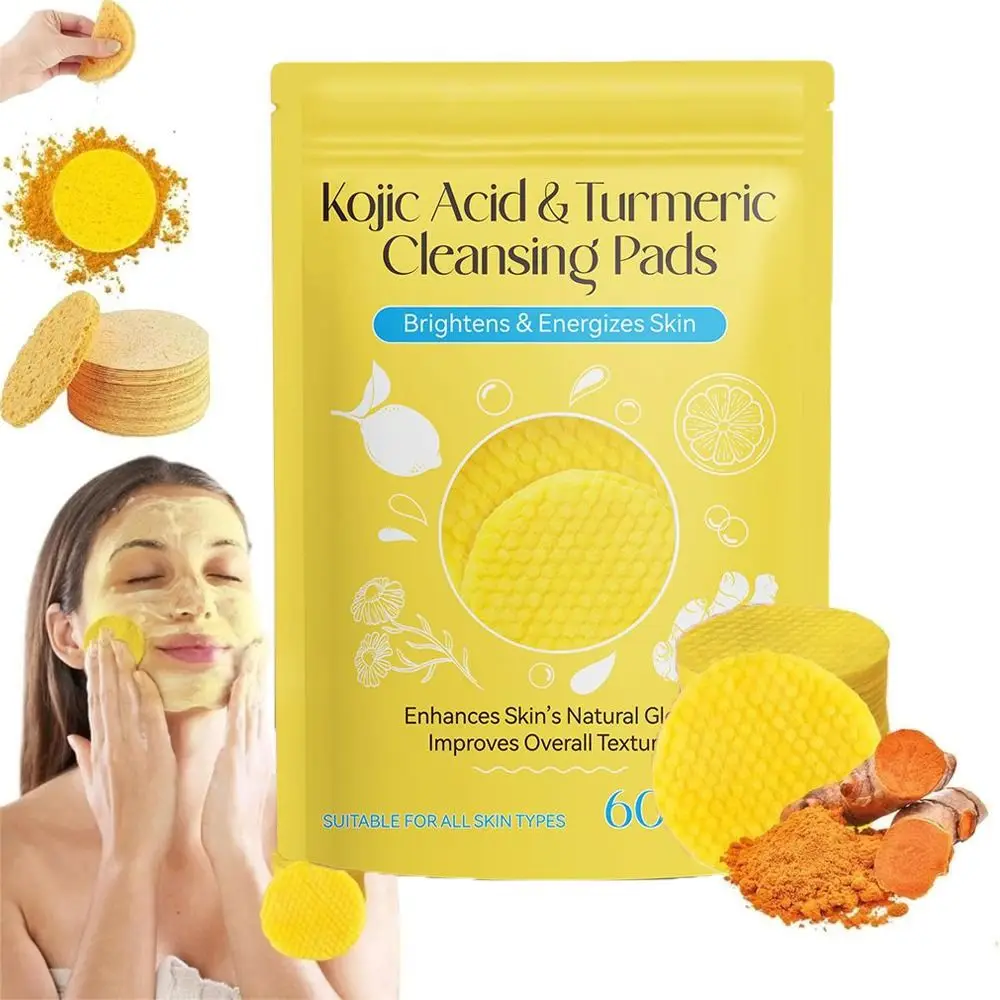 

for Facial Cleansing Turmeric Cleansing Pads Helps Balance Skin Oil Exfoliating Natural Turmeric Face Cleansing Pads Portable