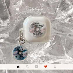 Retro CD for Samsung Galaxy Buds FE/2 Pro/Buds2/Buds Pro/buds Live Wireless Bluetooth Headset Pendant Protect Silicone Case