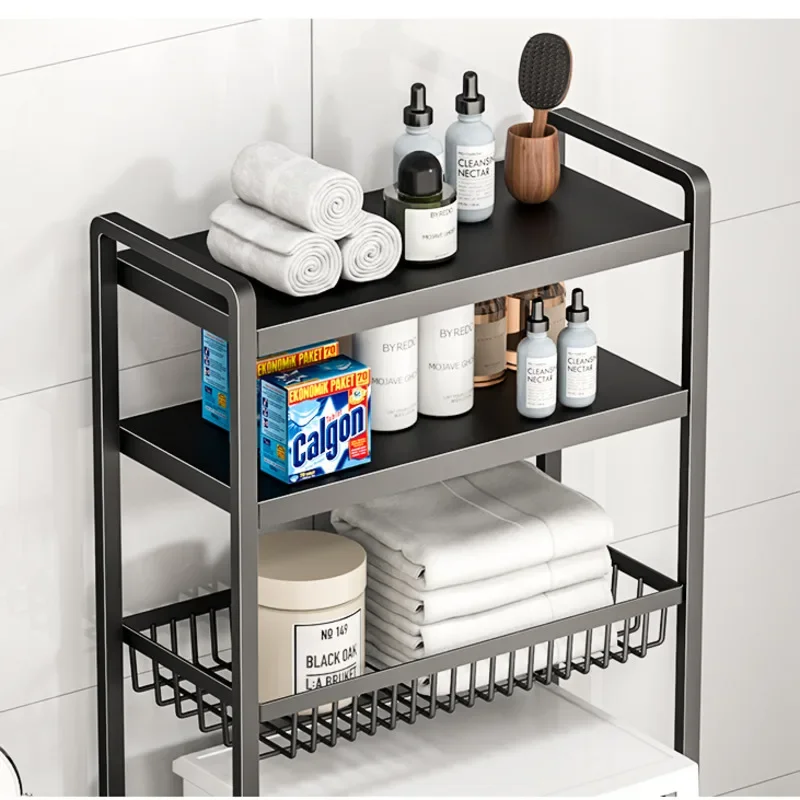 Laundry Storage Rack Toilet Roller Wave Wheel Washing Machine Rack Landing Above the Balcony Bathroom Holder