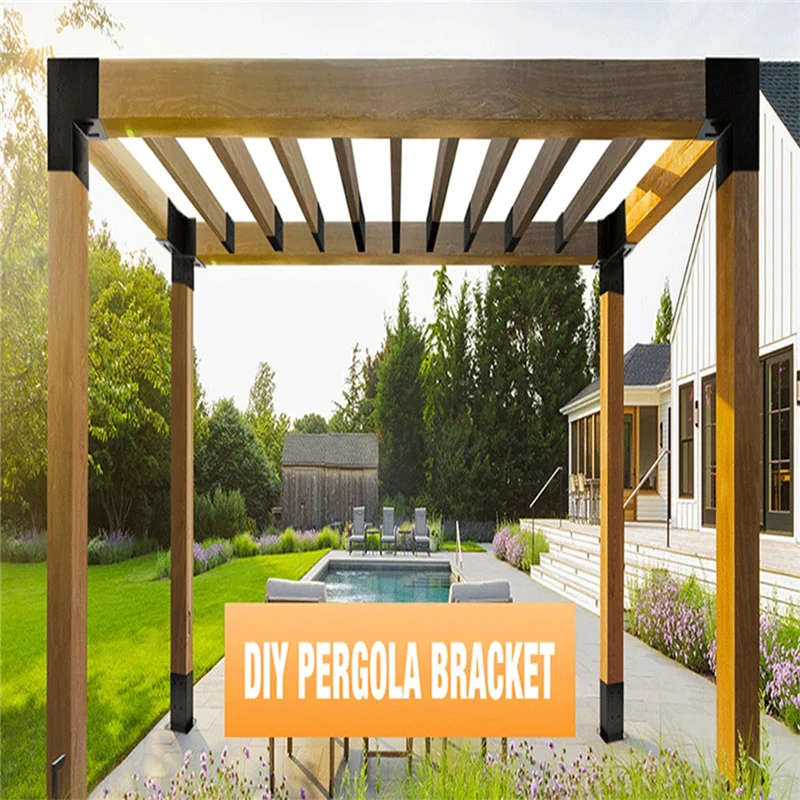 

Кронштейны для свежих перголей Кронштейны для перил на палубе для уличных бесед, садовых кабин, солнечной комнаты, карспорта, комплект кронштейнов для перголи на перил для палубы