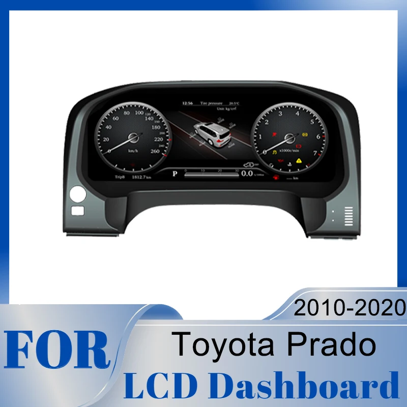 Car Tuning LCD Digital Dashboard For Toyota Prado 2010-2020 Virtual Cockpit Speedometer Instrument Cluster