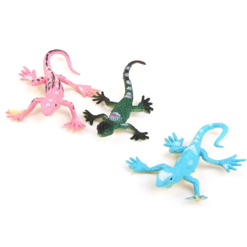 

A04F-Gecko Small Plastic Lizard Simulation Reality Decoration Children's 24 Pcs