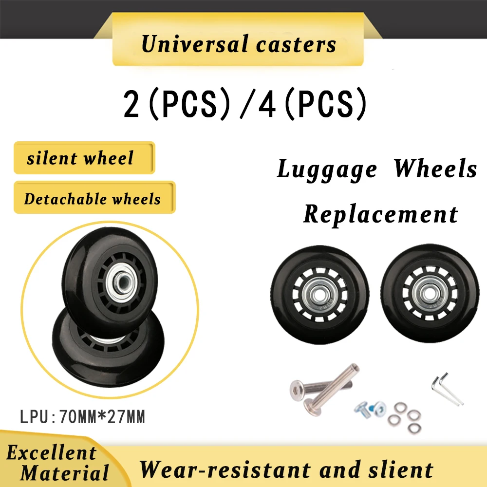 Accesorios de rueda de maleta de carro, rueda Universal, rueda de avión, reparación y reemplazo, rueda resistente al desgaste