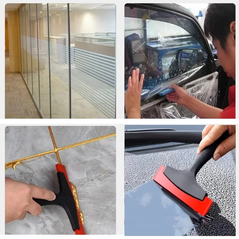 Rubber Squeegee Tile Gap Filling Cleaning Scraper Shovel Grout for Tiling Fixing Car Film Glass Snow Ice Trowel Remover image 6