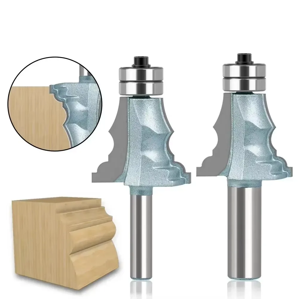1PC 8mm 12mm 12.7mm Shank Door Bucket Line Knife Woodworking Line Handle 8 Handle Handrail Cabinet Line Handrail