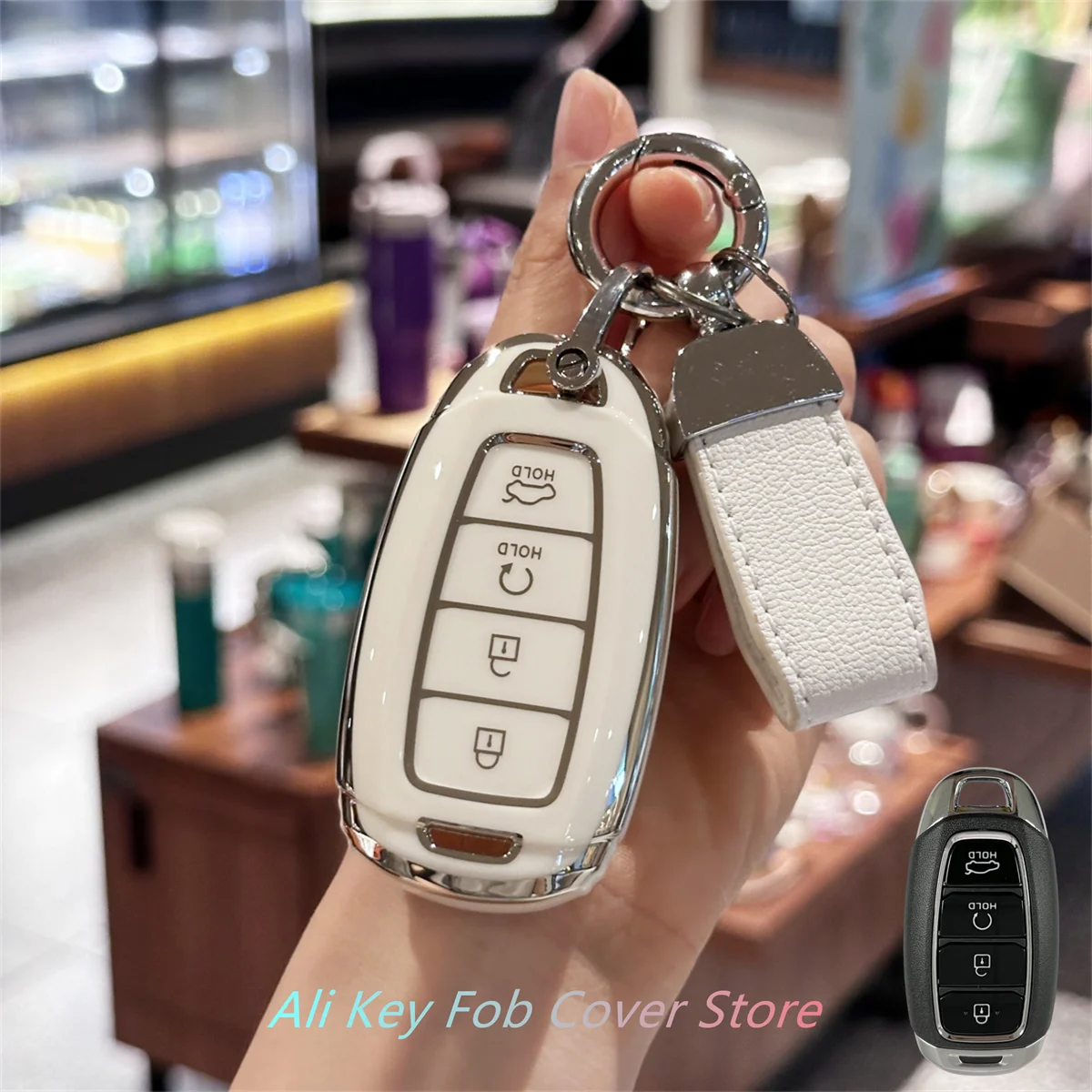 غطاء مفتاح السيارة لسيارة Hyundai Elantra، GT، Kona، Palisade، Venue، Veloster - سلسلة مفاتيح ملحقات واقية #2