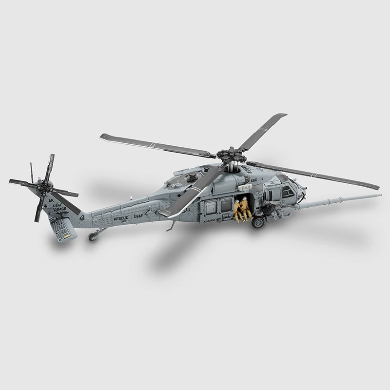 1:100 Scale Diecast Alloy HH-60G 6466 Pave Hawk Helicopter Model Classics Nostalgia Toys Gift Souvenir Collection Static Display