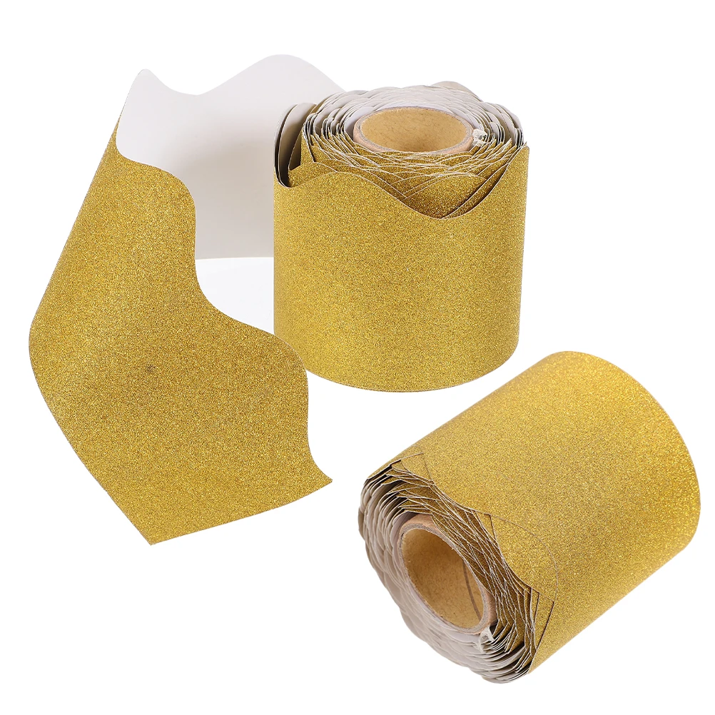 

2 Rolls Chalkboard Border Sticker Adorable Paper Bulletin Borders Trim Decorations Classroom Flash Blackboard