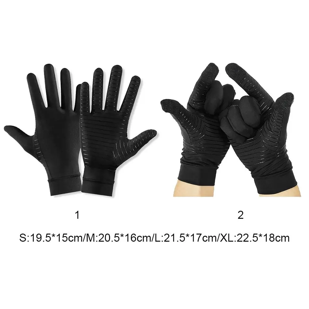 Imagem -06 - Luvas Unisex Black Touch Screen Luvas de Fibra de Cobre Esportes ao ar Livre Correndo Caminhando Dirigindo Ciclismo Outono Inverno