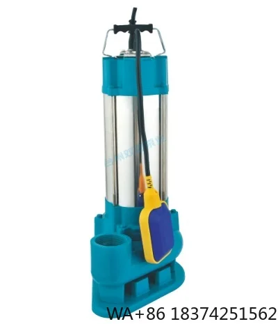 

220V 1100W 50hz 7M Cable Sewage Filtration Centrifugal Solar Submersible Pump With Float Switch