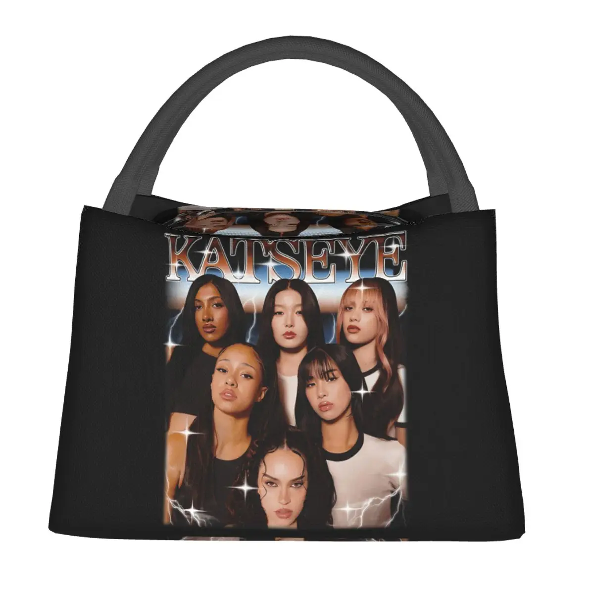 

Термосумка для обедов Katseye Global Girl Group для женщин и детей, портативный контейнер для еды, термосумка-тоут