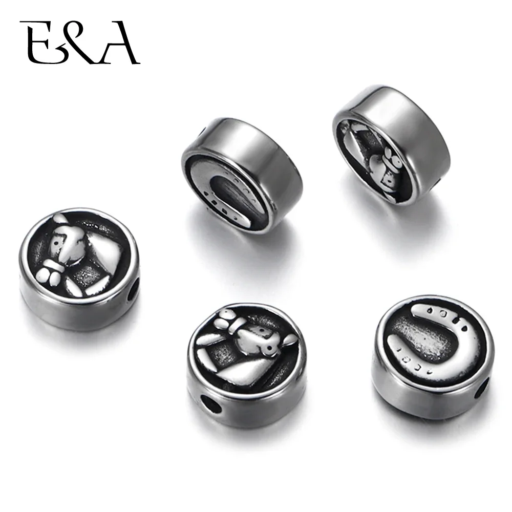 Stainless Steel 2mm Small Hole Horseshoe Spacer Beads DIY Beaded  Bead Bracelets Accessories DIY Making Charms Jewelry