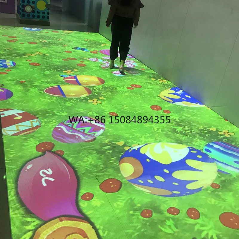 Outdoor Led Dance Floors Touch Sensitive Round Stage Light Tiles Interactive Led Interactive Dance Floor Screen