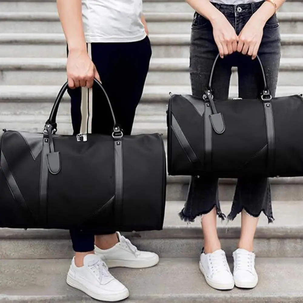 Bolsa de armazenamento de mulheres de cor sólida bolsa de viagem de fitness bolsa de bagagem duffle