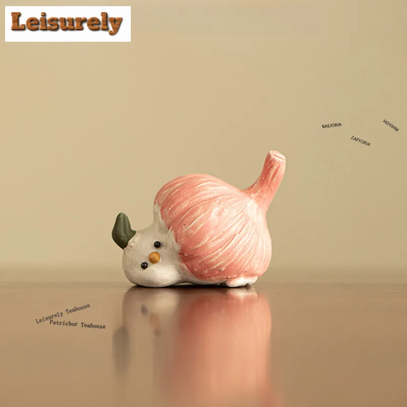 Purple Clay Little Chicken Tea Pet Creative Flowerpot Landscaping Tea Figurine Play Toys Tea Statue Ornaments Decoration Gifts