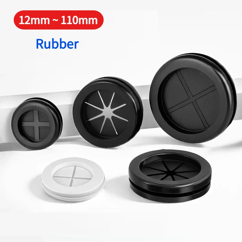 Groove Rubber Grommet 12-110mm Blanking Hole Wiring Cable Gasket Rubber Seal Assortment Set For Protects Wire Cable