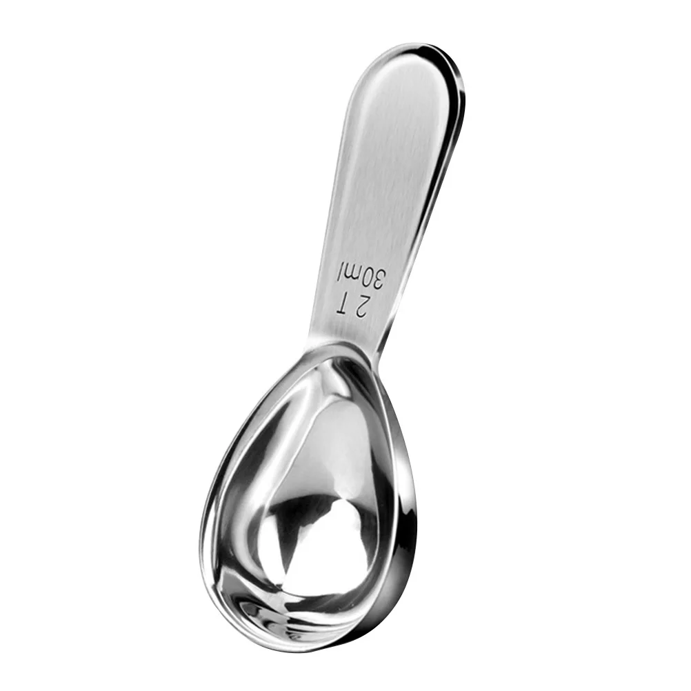 

High Polish Stainless Steel Coffee Measuring Spoon 30ml Rustproof Kitchen Tool for Liquid Powder Milk Spice Baking