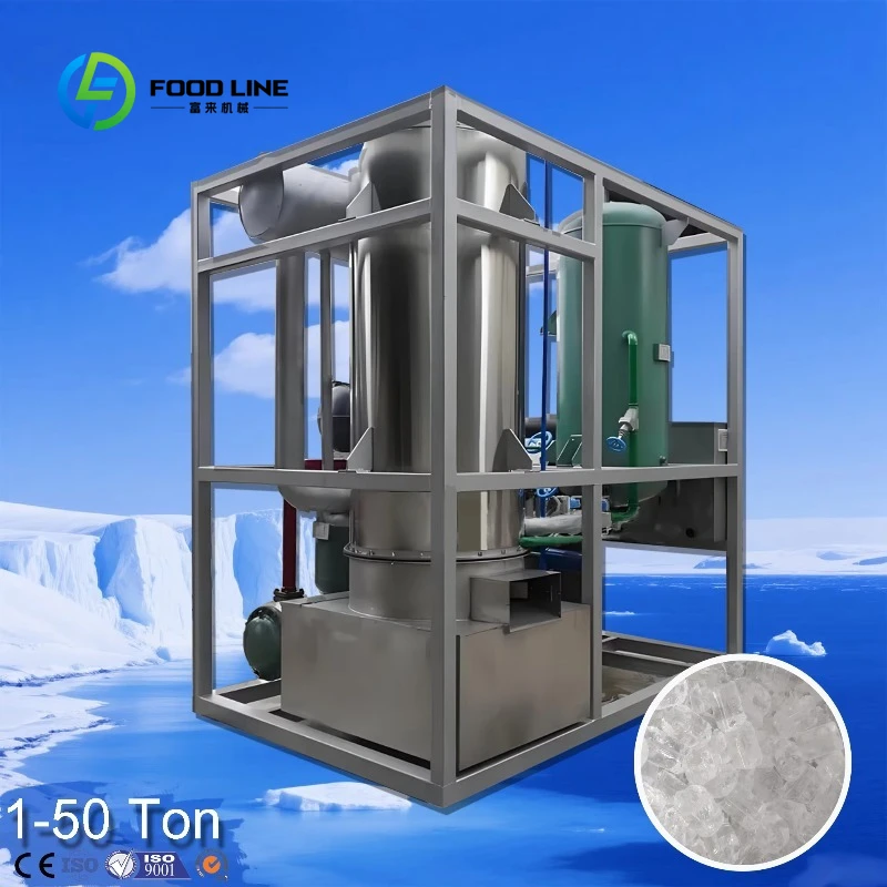 Customized 3 Ton 5 10 15 20 25 30 Tons CE Approval Automatic Tube Ice Making Machine Industrial Ice Maker for Cool Drinks