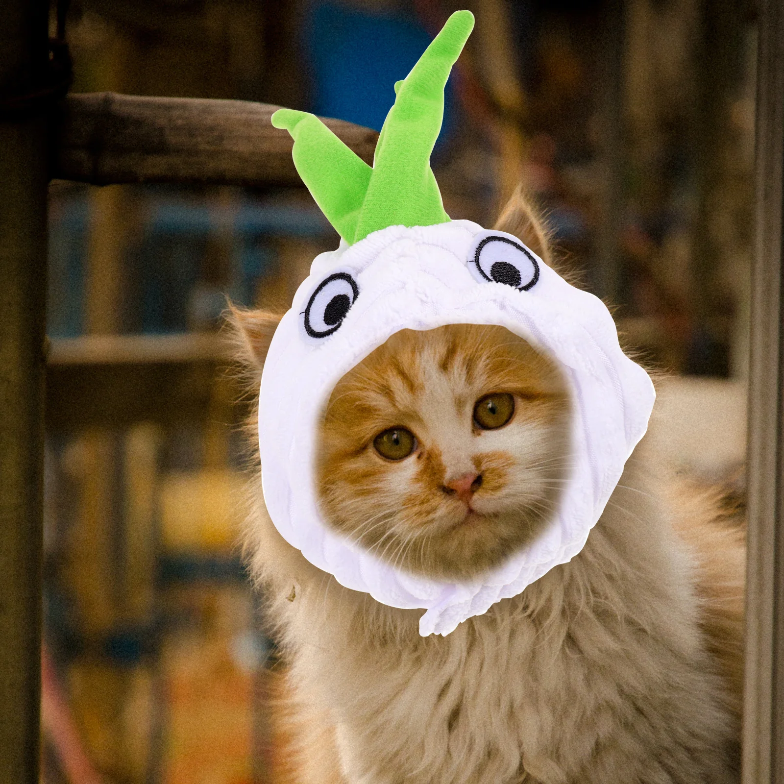 

Thermal Pet Hat for Dogs and Cats Warm Comfortable Hat with Garlic Shape Design Soft Skin Friendly Fabric Perfect for Winter