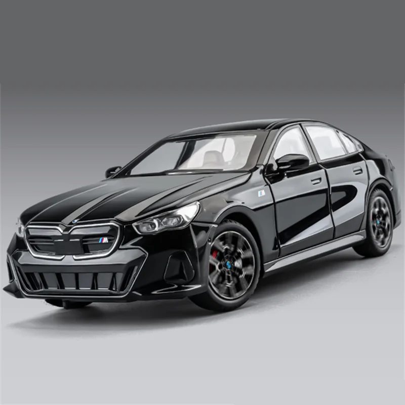 

1:24 BMW i5 M60 Alloy Sports Car Model Diecast Metal Limousine Pure Electric Vehicles Car Model Simulation Sound Light Kids Gift