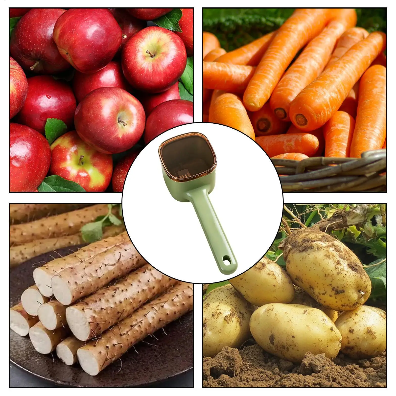 Pelador con caja de almacenamiento, utensilio para pelar frutas con almacenamiento, pelador de repollo para el hogar, para cocina, preparación de comidas, restaurante, comedor