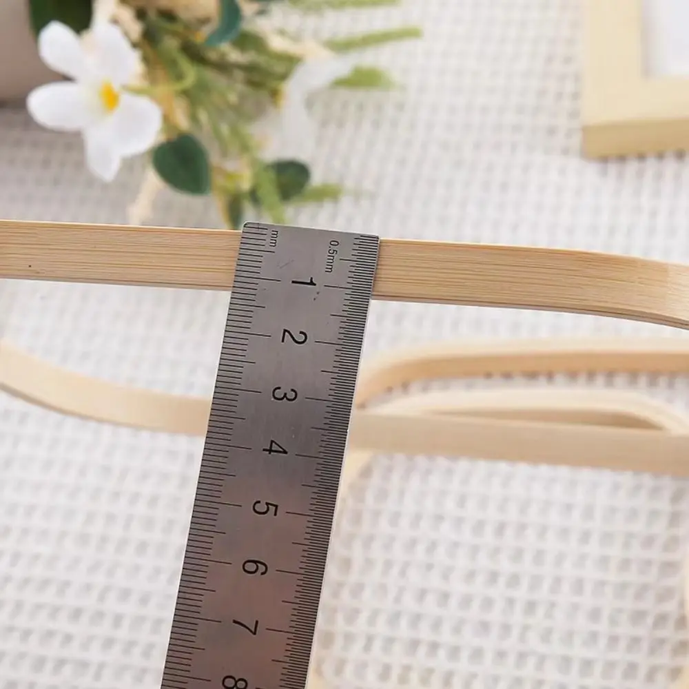 Adjustable Square Embroidery Hoop Set Square Shape Bamboo Wood Stitching Frame Reusable DIY Project Embroidery Frame Needlework