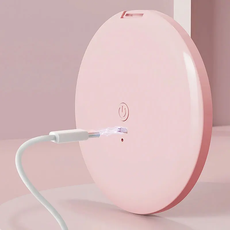 LED Makeup Mirror 2 Side Folding Cosmetic mini Mirror Women Luminous Effect Compact Pocket Mirror Portable