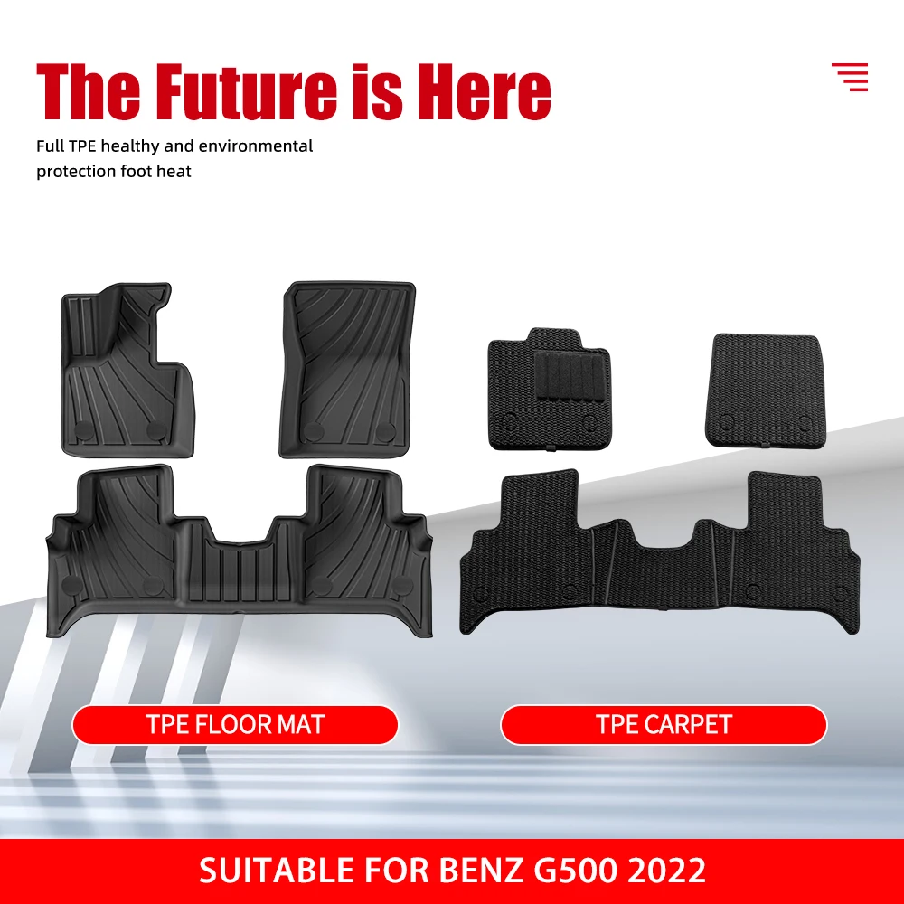 High Quality Car Floor Mat for Benz G500 2022 TPE Car Mats Custom Waterproof Non-slip Car Carpet
