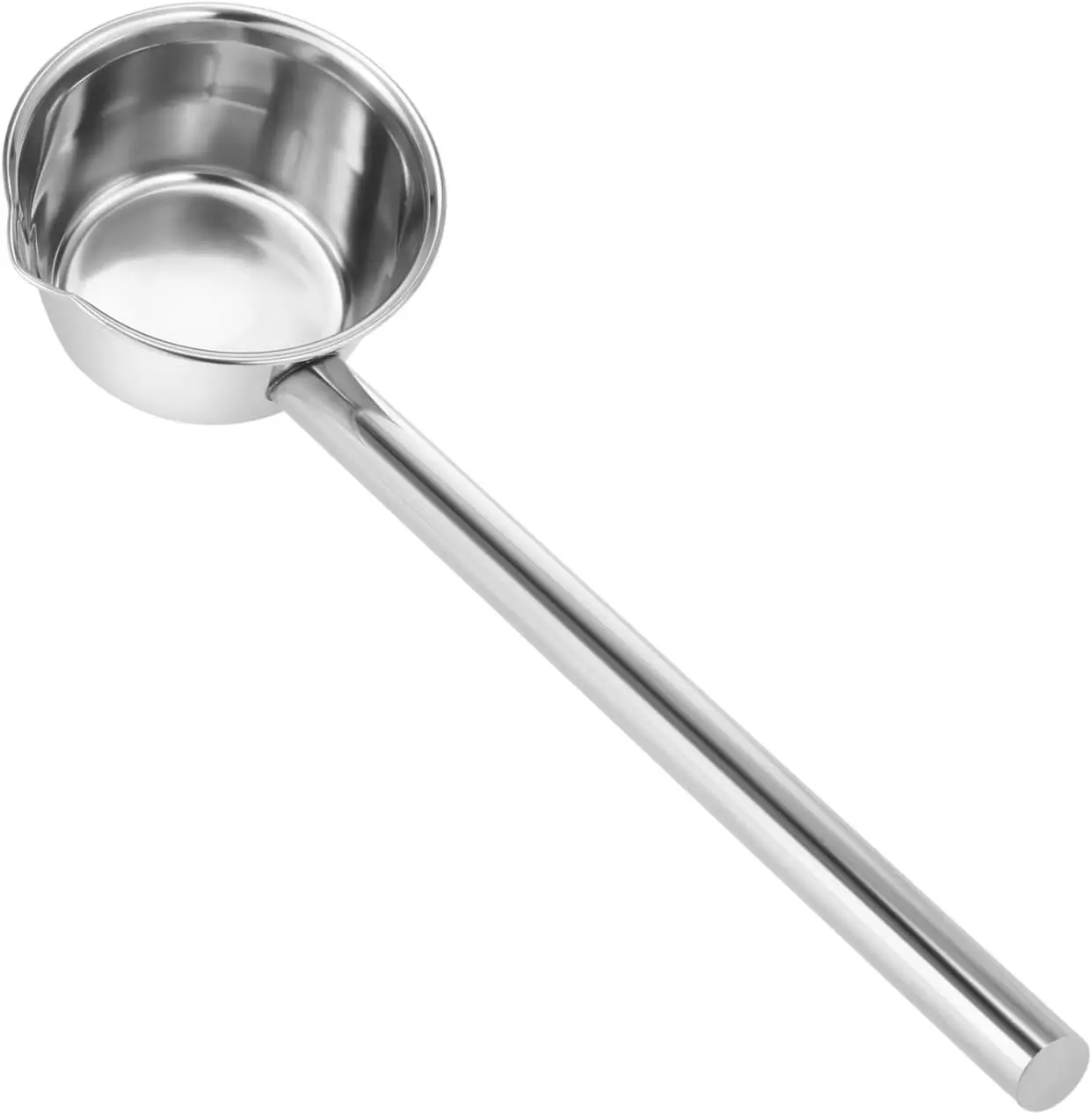 

14" Stainless Steel Water Ladle with Pour Spout, Heavy Duty Soup Scoop for Kitchen & Garden