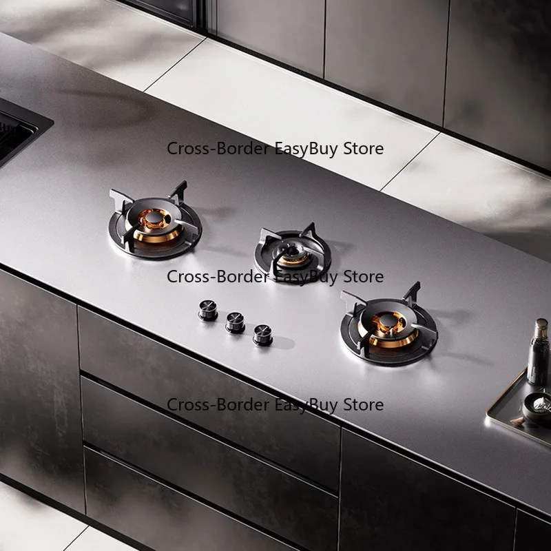 Built-in G-as Cooktop 1/2/3/4 Burners Rock Plate Panel Hidden Stove Embedded Gas Hob for Kitchen