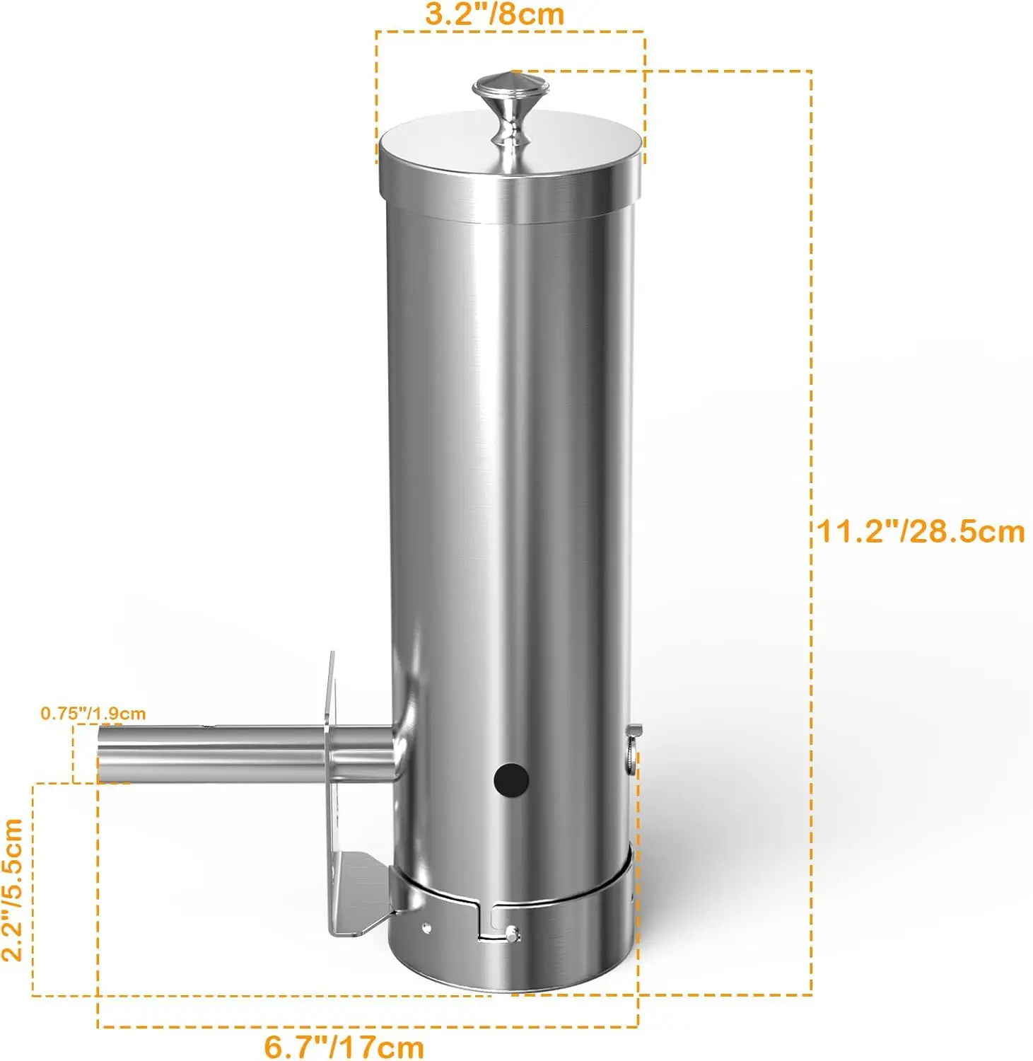 

Cold Smoke Generator with Lid & Air Pump, Portable Electric BBQ Smoker, Wood Pellets Outdoor Smoker