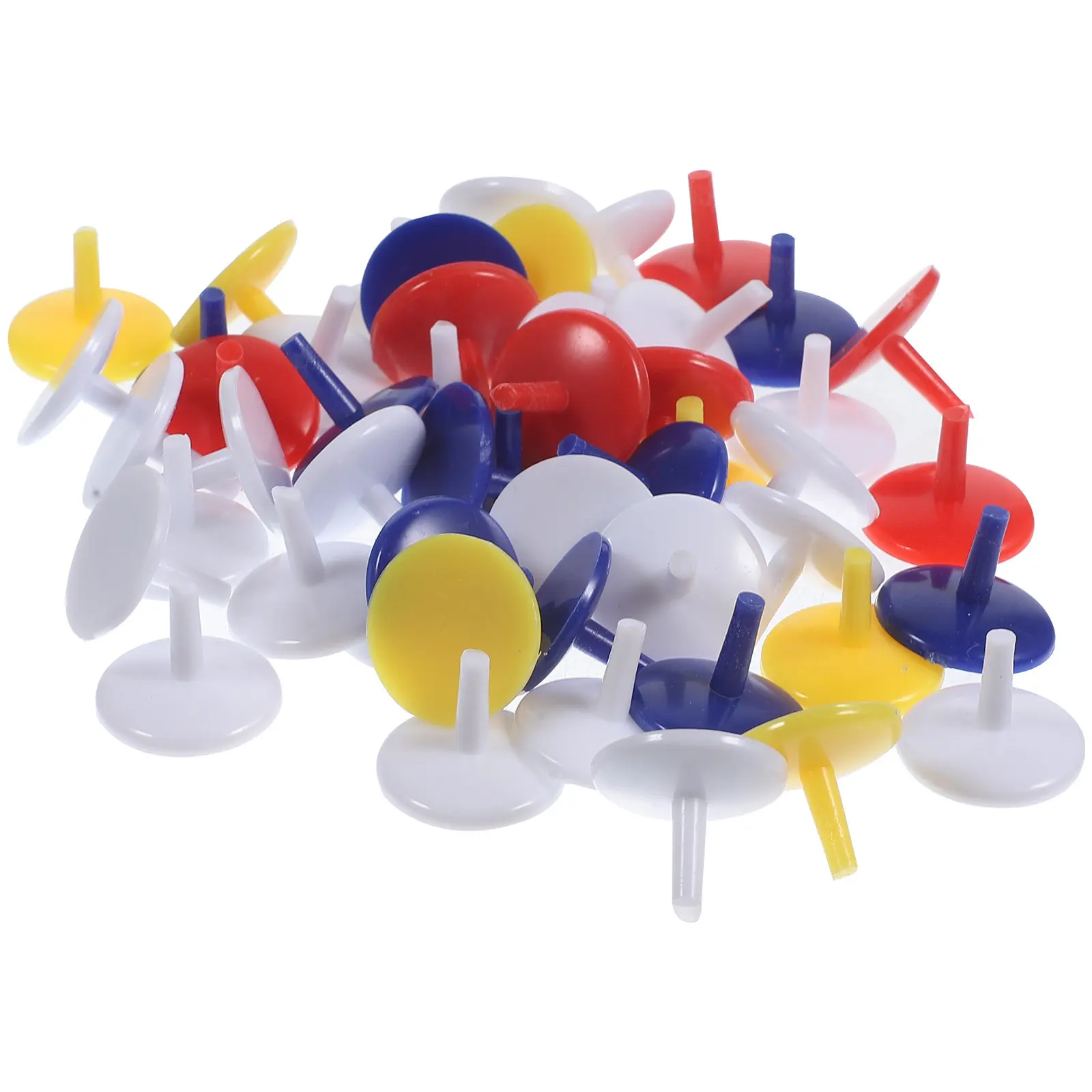 

50Pcs Plastic Round Golf Ball Markers 0.71 Inch 18Mm Assorted Colors Accurate Ball Lie Marker Golf Putting Accessories Set